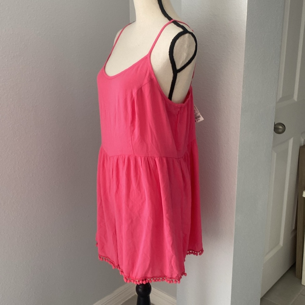 NWT Plus Size RUSH Pink Romper - Picture 4 of 8